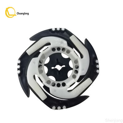 Części zamienne do bankomatów Wincor na sprzedaż Plastikowy XE Lewy układarka Czarne koło Sprzęt finansowy 1750046771 01750046771